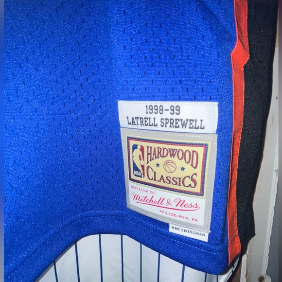 Latrell Sprewell New York Knicks 98-99 Blue Mitchell & Ness NBA Swingman Jersey - Picture 5 of 16